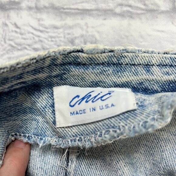 Vintage 80s 90s Chic High Waist Mom Jeans Acid Wash Petite Size 22 WP Pleated - Picture 6 of 10